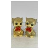 Vintage hard plastic mice salt & pepper shakers