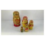 4.25' Russian wooden nesting doll (all 5 included)