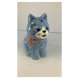 5' Blue kitten ceramic pitcher (Otagiri)