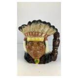 7' x  7' Native American chief ceramic pitcher