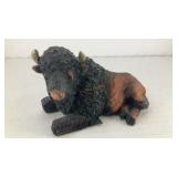 Small ceramic resting buffalo 4' x 2.75' x 2'