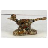 Mini roadrunner figure of resin and stones