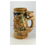 6.5' embossed ceramic German beer stein
