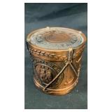 Continental Currency USA drum metal coin bank