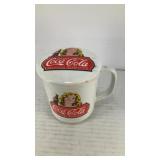 Vintage ceramic Coca Cola mug w/ matching lid