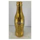 Vintage gold-plated Coca Cola 6.5oz glass bottle