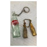 (2) Coca Cola bottle keychains