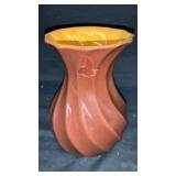 Red Wing brown stoneware vase, 75th Anniversary