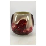 Royal Copley ceramic planter w/ mauve oak leaf