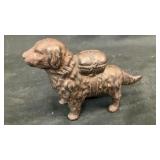 Cast iron Saint Bernard coin bank