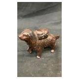 Cast iron Saint Bernard coin bank