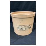 Sullivan's peanut butter stoneware crock 12'x11'