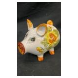 Italian folk art ceramic piggy bank