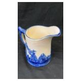 8' ceramic pitcher w/ blue Native American motif