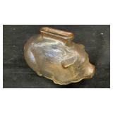 Anchor Hocking marigold carnival glass piggy bank