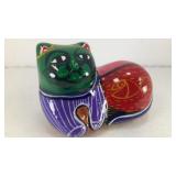 Colorful porcelain painted cat 4' x 3' x 2.5'