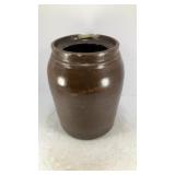 dark brown stoneware jug or vase (no markings)