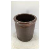 dark brown stoneware crock (no markings)