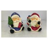 Porcelain Santas salt & pepper shakers