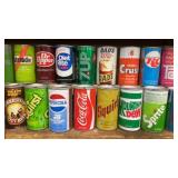 Lot of (69) vintage soda pop cans