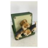 (4) Beagle coasters w/ Beagle coaster holder