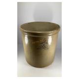 2 gallon stoneware crock, chipped