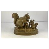 7' x 4.5' Brass squirrel family