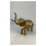 8' x 7.5' gold-painted aluminum elephant