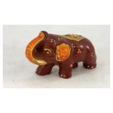 Mini handpainted ceramic elephant figurine