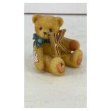 2' x 1.5' mini teddy bear with letter 'K' figurine