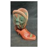 Souvenir porcelain cowboy boot from Boys Town, NE