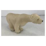 Small stone polar bear 4' x 2' x 1'