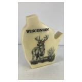 State of WI w/ buck Montana marble paperweight