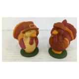 Acrylic Thanksgiving turkeys salt & pepper shakers