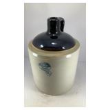Two-tone stoneware jug Blue Ribbon Brand Buckeye