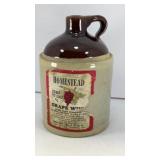 Homestead Grape wine stoneware jug 6' tall