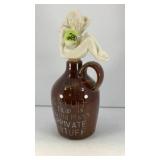Posing Lady on top of jug 'old mans private stuff'