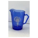 Shirly Temple Blue Glass pitcher Cereal promo