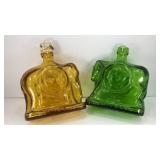 (2) Political glass decanters (1968)