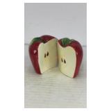 Ceramic apple slices salt & pepper shakers