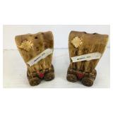 Ceramic covered wagons salt & pepper shakers