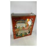 Glass display box (wall-mounted) w/ mirror backing