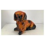 Chalkware Pekingese dog figure 6.5' x 5.25' x 3'