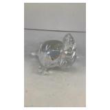Solid clear glass turtle 4.5' L