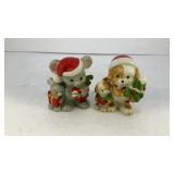 HOMCO Mice and dogs Christmas neighbors 2.25' T