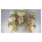 (3) soft vinyl Pillsbury dough boy and girl