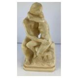 'The Kiss' resin sculpture of man &woman embracing