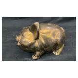 Metal piggy coin bank 7' x 5' x 4.5'