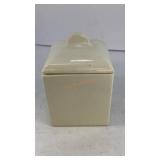 Vintage ceramic square kitchen canister 3.5' T