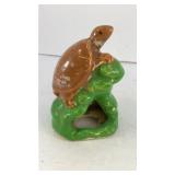 Ceramic turtle on rock for fish tank 4' T